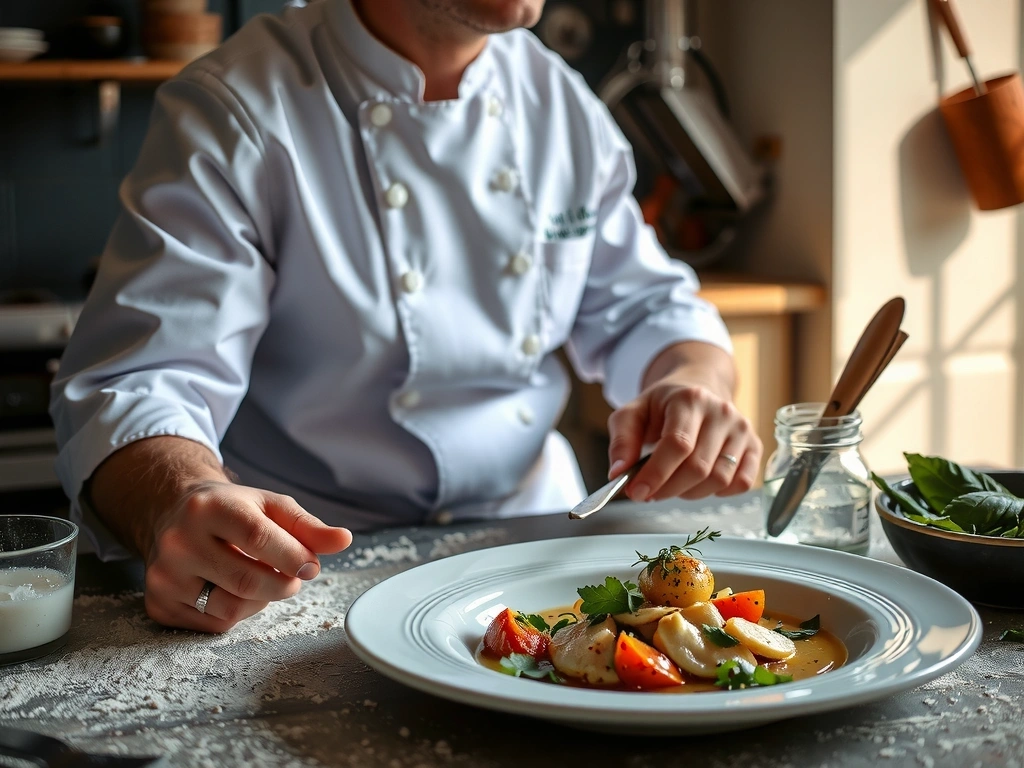 Chef al lavoro in accademia